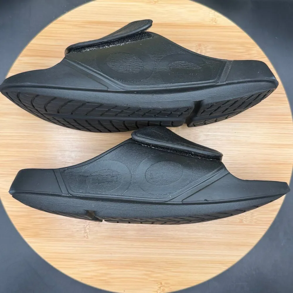 OOFOS OOahh UNISEX SPORT FLEX SLIDE BLACK Men’s 8/ Women’s 10